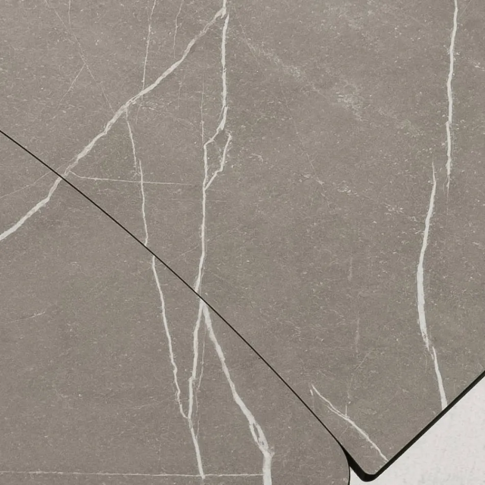 Mesa de Barril Extensível até 240 ou 280 cm em HPL e Metal - Presente Viadurini