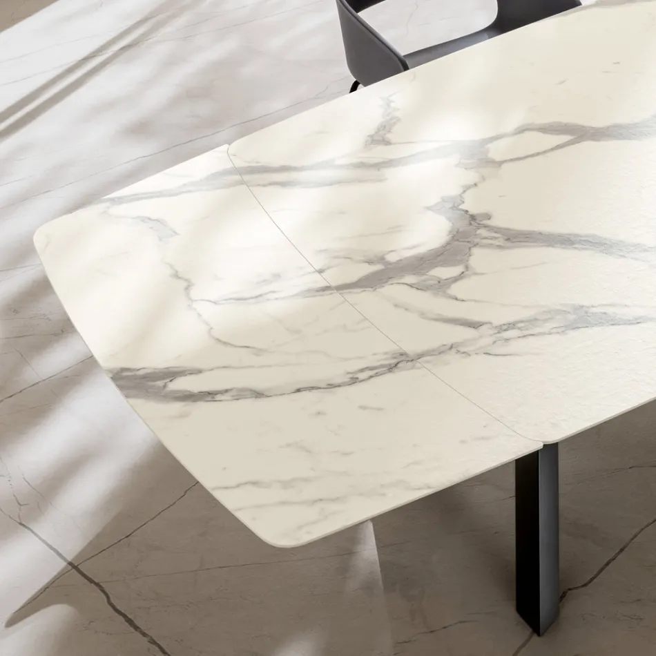 Mesa de Barril Extensível para 240 ou 280 cm em HPL Estratificado - Dialogo Viadurini