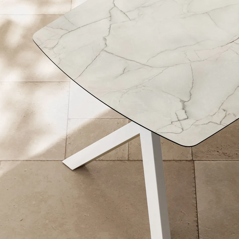 Mesa de Barril Extensível para 240 ou 280 cm em HPL Estratificado - Dialogo Viadurini