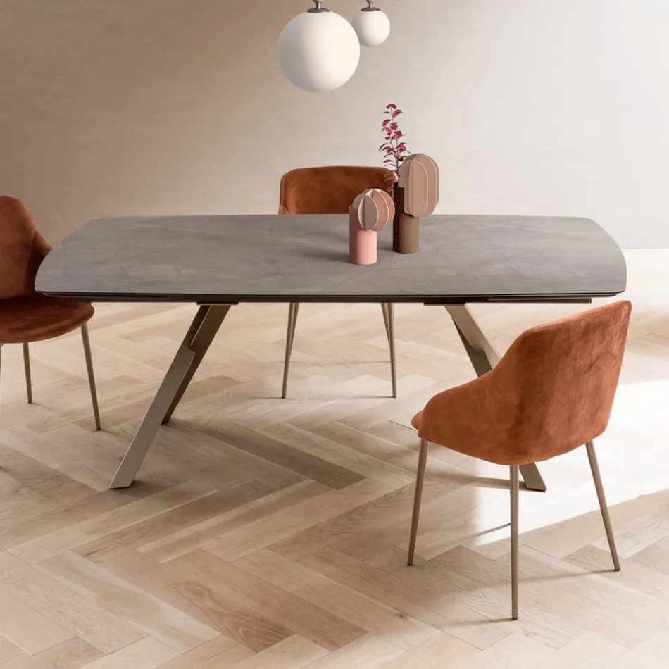 Mesa de Barril Extensível para 240 ou 280 cm em HPL Estratificado - Dialogo Viadurini