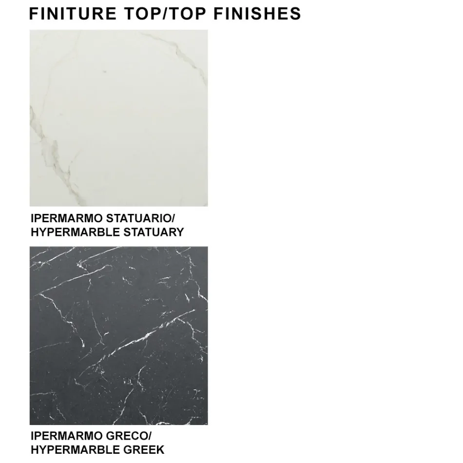 Mesa Barril Moderna em Cerâmica e Aço Ouro Rosa Fabricada na Itália - Settimmio Viadurini