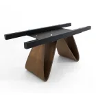 Mesa extensível até 276 cm em Cerâmica Noir Desir Made in Italy - Equator Viadurini
