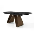 Mesa extensível até 276 cm em Cerâmica Noir Desir Made in Italy - Equator Viadurini