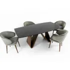 Mesa extensível até 276 cm em Cerâmica Noir Desir Made in Italy - Equator Viadurini