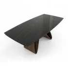 Mesa extensível até 276 cm em Cerâmica Noir Desir Made in Italy - Equator Viadurini