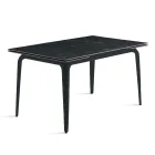 Mesa extensível 160/240x90 cm em pedra sinterizada com efeito mármore - Samus Viadurini