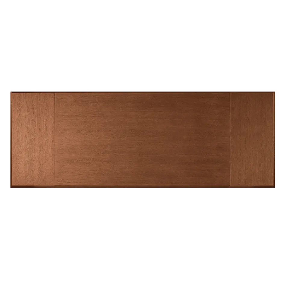 Mesa extensível 160/240x90 cm em nogueira e ferro - Nodo Viadurini