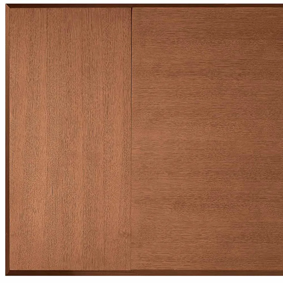 Mesa extensível 160/240x90 cm em nogueira e ferro - Nodo Viadurini