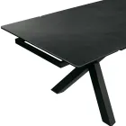 Mesa extensível 160/240x90 cm em vitrocerâmica - Master Viadurini