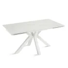 Mesa extensível 160/240x91 cm em pedra sinterizada com efeito mármore - Palazzo Viadurini