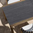 Mesa extensível de jantar ao ar livre de 340 cm em alumínio e vidro ou laminam - Julie Viadurini