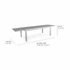 Mesa extensível de jantar ao ar livre de 340 cm em alumínio e vidro ou laminam - Julie Viadurini