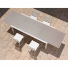 Mesa extensível de jantar ao ar livre de 340 cm em alumínio e vidro ou laminam - Julie Viadurini
