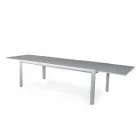 Mesa extensível de jantar ao ar livre de 340 cm em alumínio e vidro ou laminam - Julie Viadurini