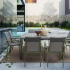 Mesa extensível até 149 cm em alumínio com pintura eletrostática a pó - Necessário Viadurini