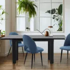 Mesa extensível até 180 cm em Acabamento Mármore Branco - Brotola Viadurini