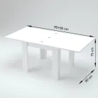 Mesa extensível de madeira sustentável até 180 cm - Perro Viadurini