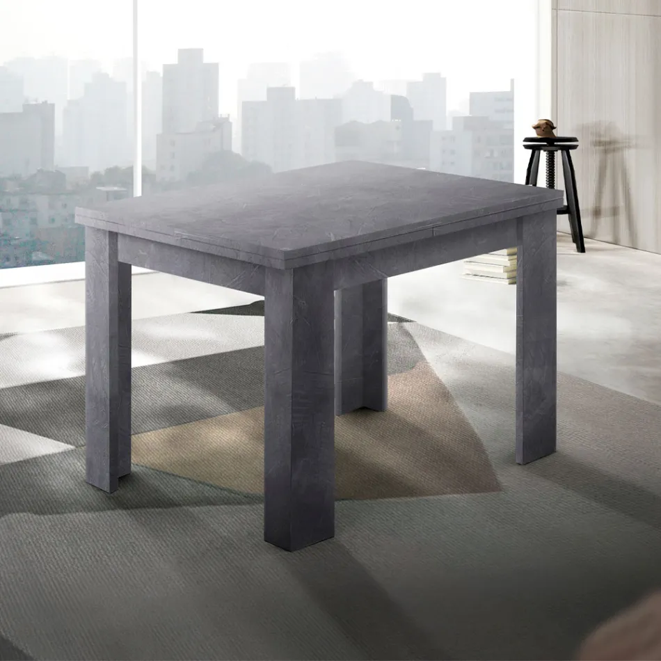 Mesa extensível de madeira sustentável até 180 cm - Perro Viadurini
