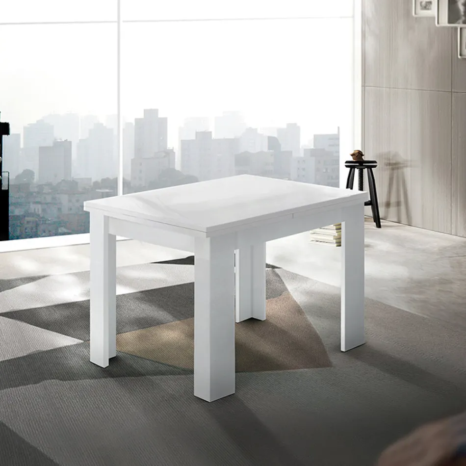 Mesa extensível de madeira sustentável até 180 cm - Perro Viadurini