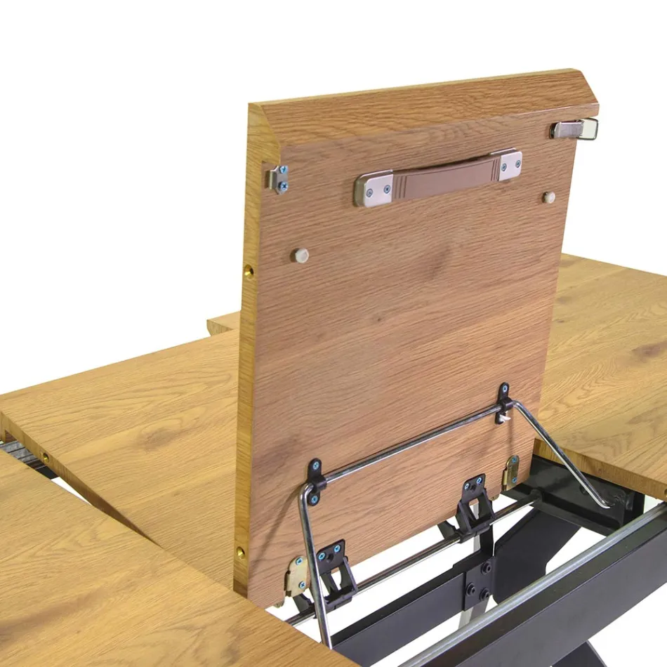 Mesa extensível 180 cm em MDF efeito madeira com grão em relevo - Espuma Viadurini