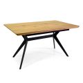 Mesa extensível 180 cm em MDF efeito madeira com grão em relevo - Espuma