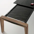 Mesa Extensível para 2,4m em Madeira Maciça e Tampo Cerâmico - Antares Viadurini