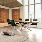 Mesa Extensível até 2,6m em Madeira Feito à Mão Homemotion - Plutarco Viadurini