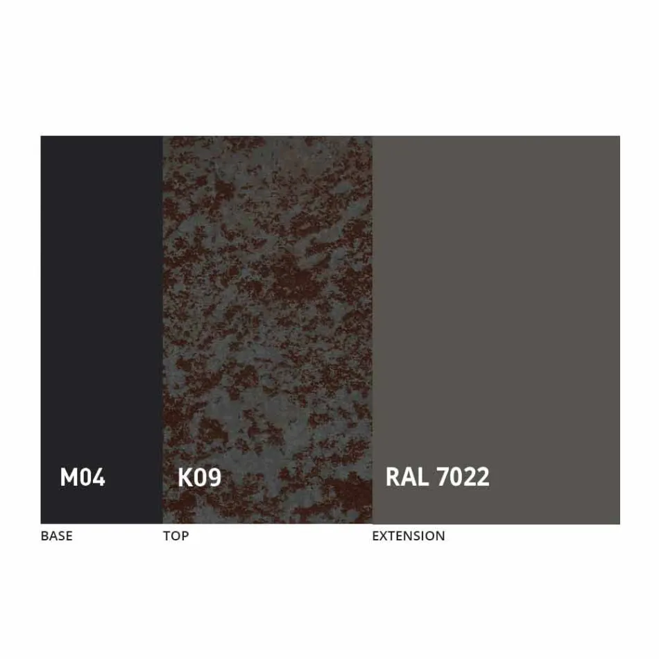 Mesa de Jantar Extensível a 2,8 m em Pernas de Cerâmica e Metal - Paoluccio Viadurini