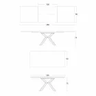 Mesa de Jantar Extensível a 2,8 m em Pernas de Cerâmica e Metal - Paoluccio Viadurini