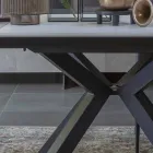 Mesa de Jantar Extensível a 2,8 m em Pernas de Cerâmica e Metal - Paoluccio Viadurini