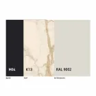 Mesa de Jantar Extensível a 2,8 m em Pernas de Cerâmica e Metal - Paoluccio Viadurini