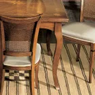 Mesa extensível até 200 cm com 4 cadeiras em madeira Bassano Made in Italy - Âmbar Viadurini