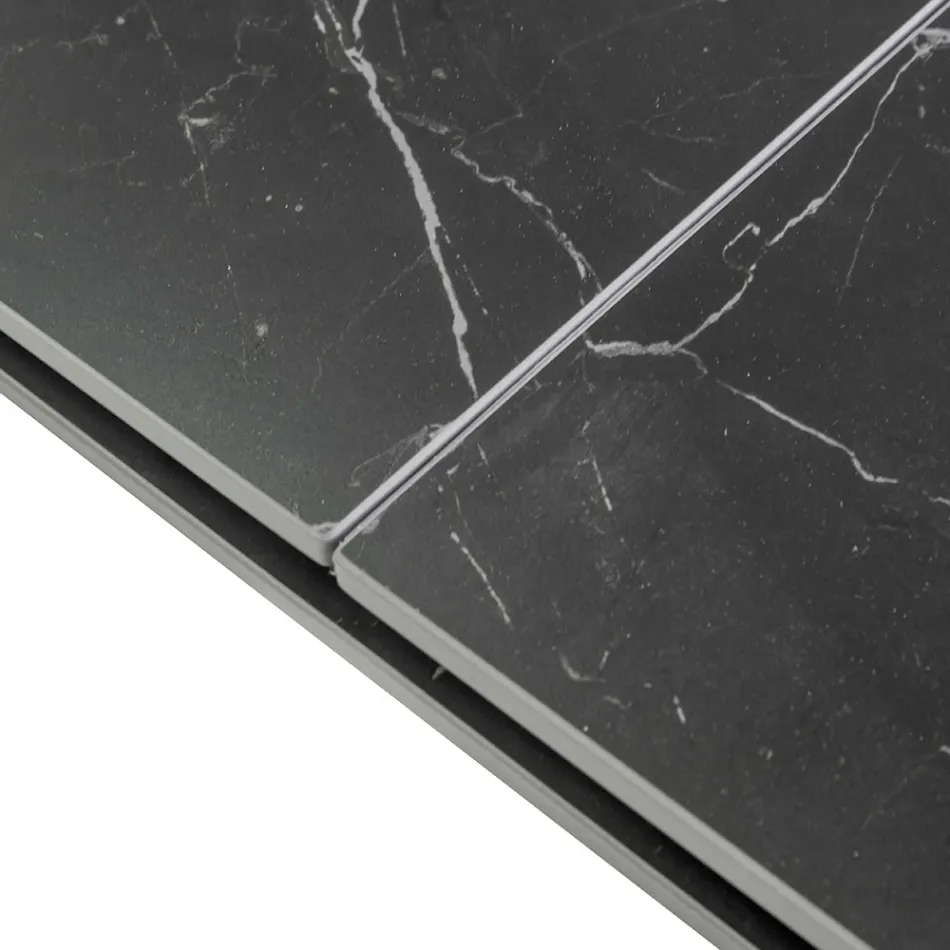 Mesa extensível 200 cm em metal e pedra sintética - Underwater Viadurini