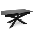 Mesa extensível 200 cm em metal e pedra sintética - Underwater Viadurini