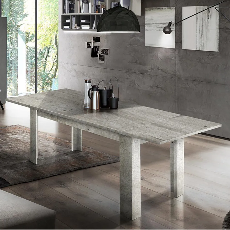 Mesa de Jantar Design Extensível até 210 cm em Madeira Sustentável - Perro Viadurini