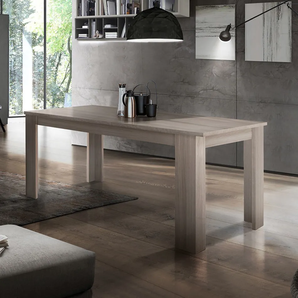 Mesa de Jantar Design Extensível até 210 cm em Madeira Sustentável - Perro Viadurini