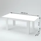 Mesa de Jantar Design Extensível até 210 cm em Madeira Sustentável - Perro Viadurini