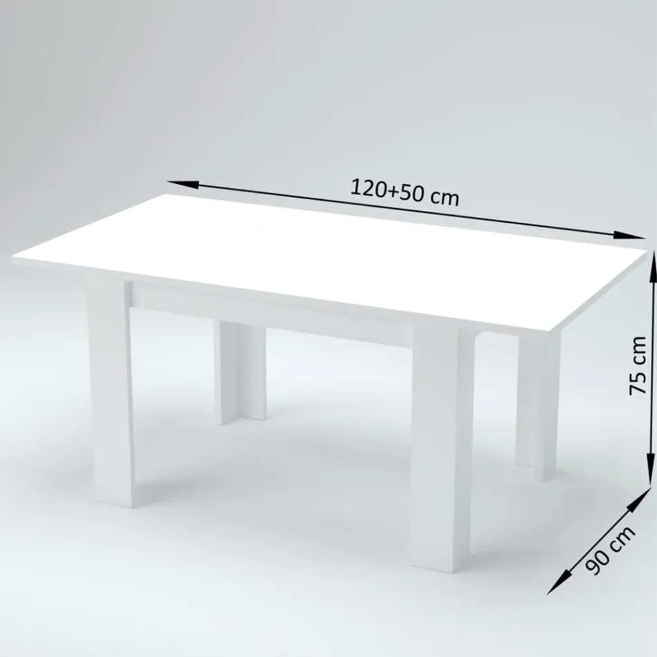 Mesa de Jantar Design Extensível até 210 cm em Madeira Sustentável - Perro Viadurini