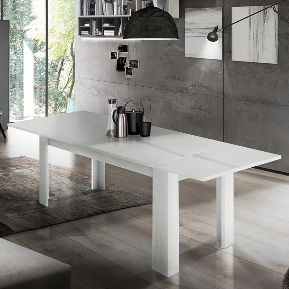Mesa de Jantar Design Extensível até 210 cm em Madeira Sustentável - Perro Viadurini