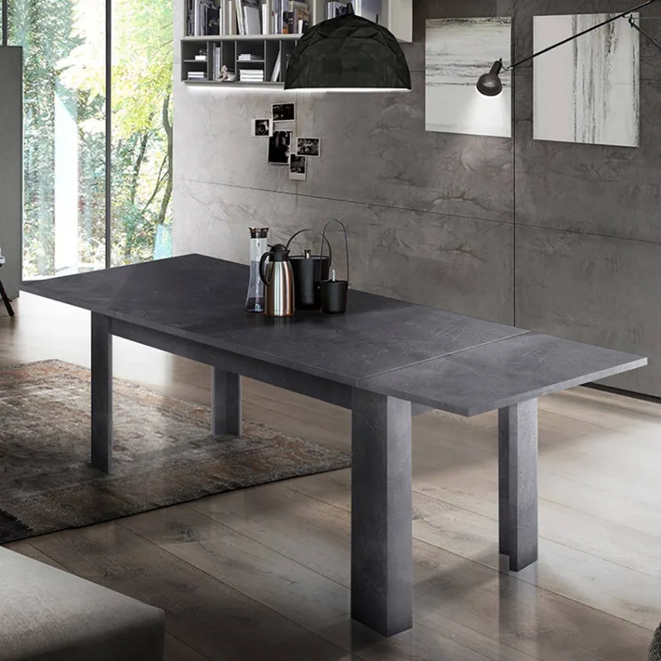 Mesa de Jantar Design Extensível até 210 cm em Madeira Sustentável - Perro Viadurini