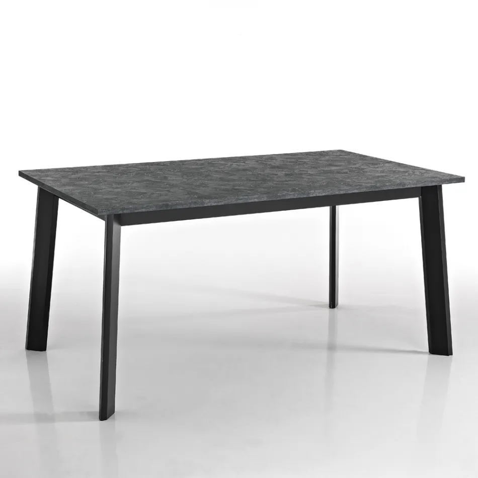 Mesa Extensível até 220 cm com Base em Faia Grafite Made in Italy - Toles Viadurini