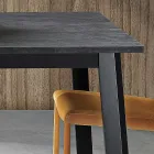 Mesa Extensível até 220 cm com Base em Faia Grafite Made in Italy - Toles Viadurini