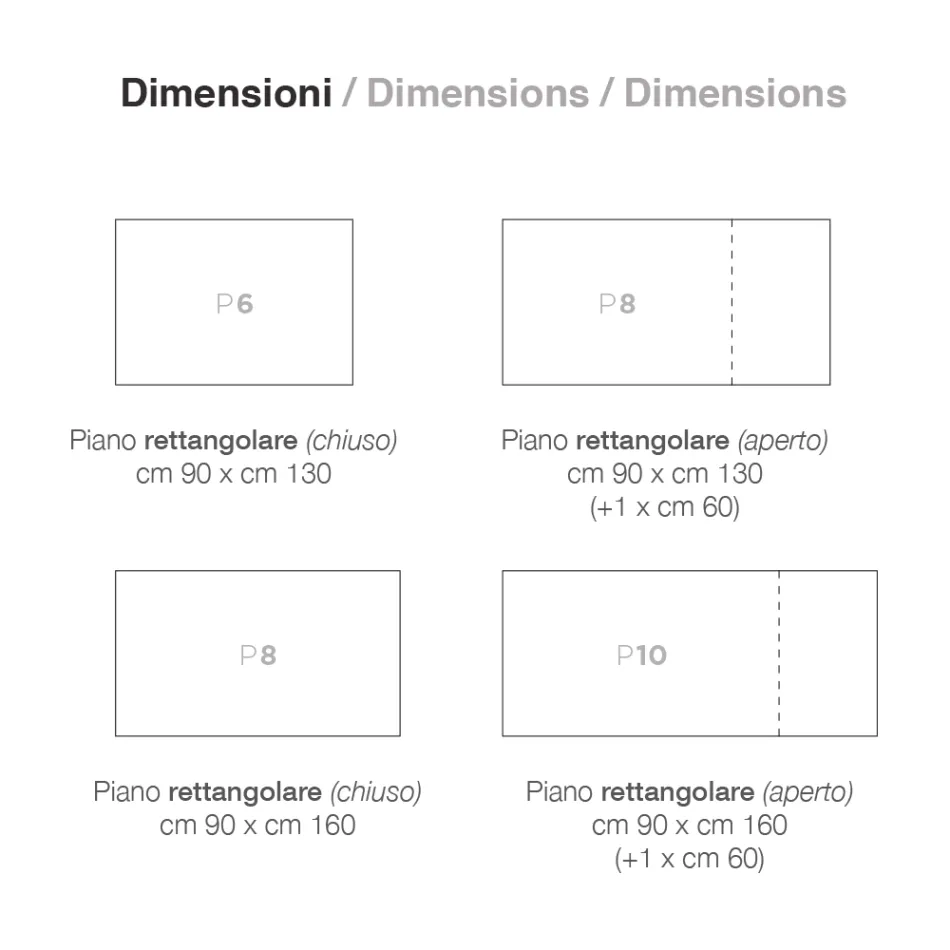 Mesa Extensível até 220 cm com Base em Faia Grafite Made in Italy - Toles Viadurini