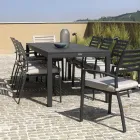 Mesa extensível 220 cm em alumínio antracite para o jardim - Scissors Viadurini