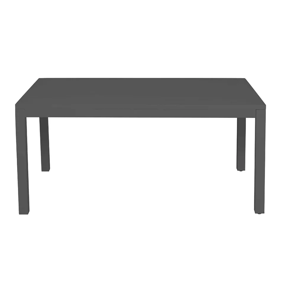 Mesa extensível 220 cm em alumínio antracite para o jardim - Scissors Viadurini