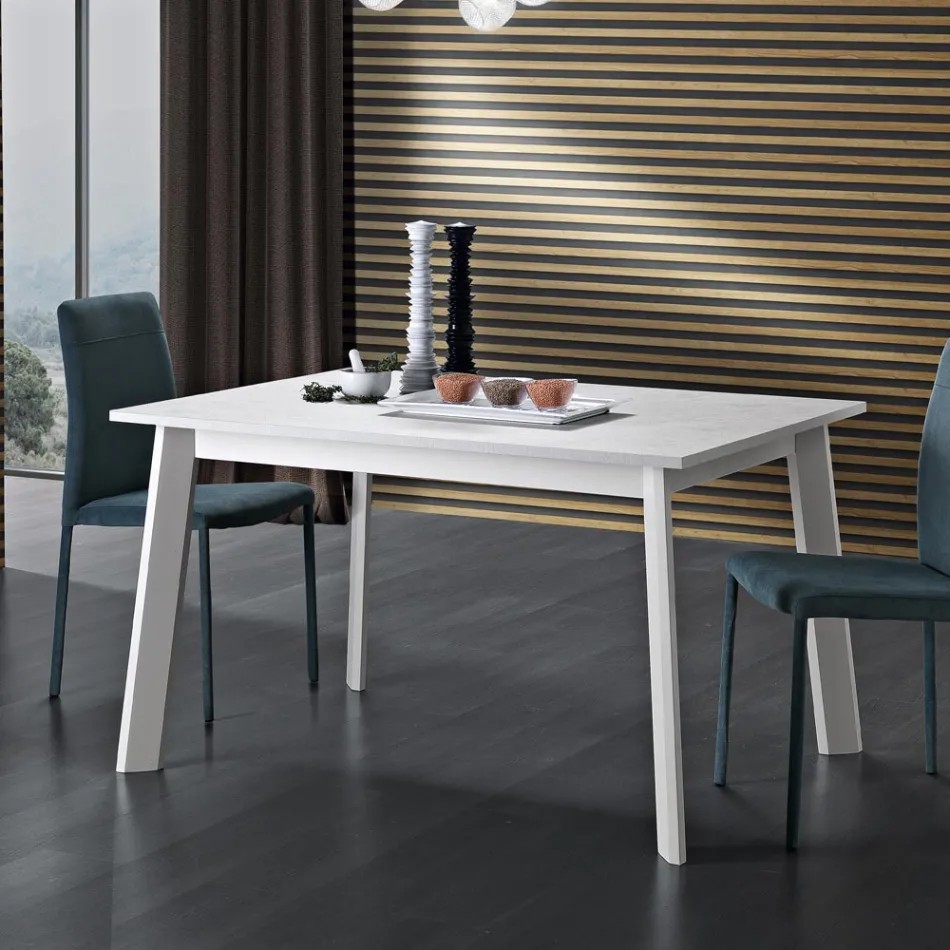 Mesa Extensível até 220 cm em Faia e Melamina Made in Italy - Toles Viadurini
