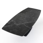 Mesa extensível até 230 cm com tampo em acabamento mármore - Batofilo Viadurini