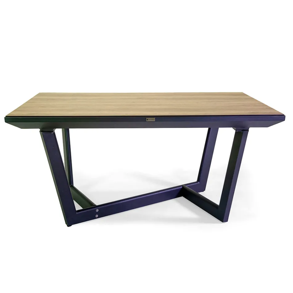 Mesa extensível 240 cm em alumínio com tampo HPL - Righello Viadurini