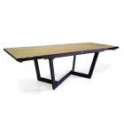 Mesa extensível 240 cm em alumínio com tampo HPL - Righello Viadurini