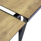 Mesa extensível 240 cm em alumínio com tampo HPL - Righello Viadurini